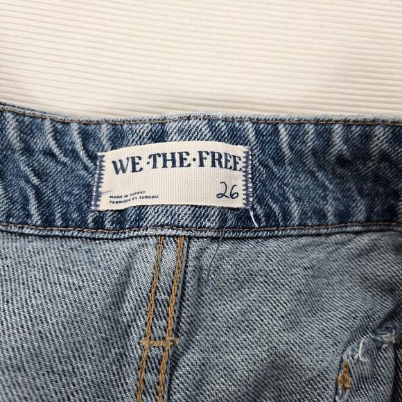 Free People High Rise Major Leagues Cuffed Cropped Jeans in Envy Women's Size 26 - Picture 3 of 8